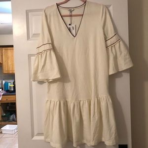 Ganni white and red midi dress 38/8